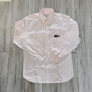 Lacoste Men's Light Pink Casual Button-Down Shirt